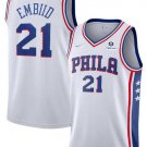 Philadelphia 76ers #21 Joel Embiid   White