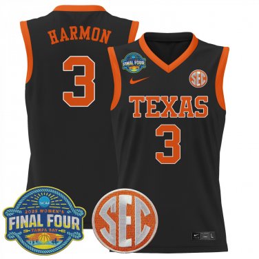 Rori Harmon  #3 Texas Longhorns 2025 Sec Final Four Patch Black