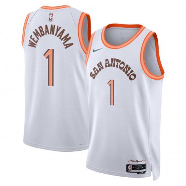 San Antonio Spurs #1 Victor Wembanyama  White