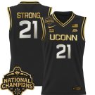 Sarah Strong  #21 UConn Huskies 2025 National Champions Patch Black Gold