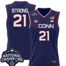 Sarah Strong  #21 UConn Huskies 2025 National Champions Patch Navy