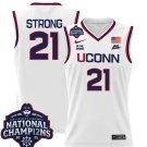 Sarah Strong  #21 UConn Huskies 2025 National Champions Patch White