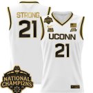 Sarah Strong  #21 UConn Huskies 2025 National Champions Patch White Gold