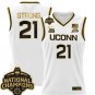 Sarah Strong  #21 UConn Huskies 2025 National Champions Patch White Gold