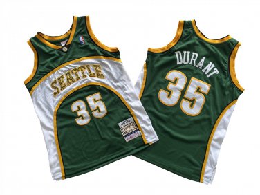Seattle Supersonics #35 Kevin Durant  Green