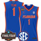 Team  #1 Florida Gators 2025 Final Four Patch Stitched Royal