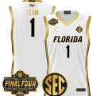 Team  #1 Florida Gators 2025 Final Four Patch Stitched White Gold