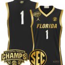 Team  #1 Florida Gators 2025 SEC Champions Stitched Black Gold