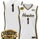 Team  #1 Houston Cougar 2025 Big 12 Champions Stitched White Gold