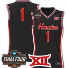 Team  #1 Houston Cougars 2025 Final Four Patch Stitched Black
