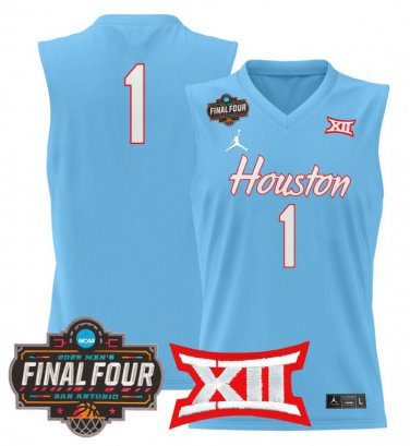 Team  #1 Houston Cougars 2025 Final Four Patch Stitched Blue