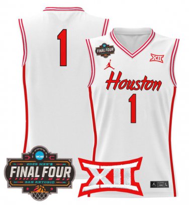 Team  #1 Houston Cougars 2025 Final Four Patch Stitched White