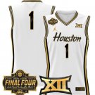 Team  #1 Houston Cougars 2025 Final Four Patch Stitched White Gold