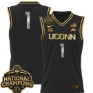 Team  #1 UConn Huskies 2025 National Champions Patch Stitched Black Gold