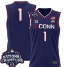 Team  #1 UConn Huskies 2025 National Champions Patch Stitched Navy