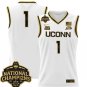 Team  #1 UConn Huskies 2025 National Champions Patch Stitched White Gold