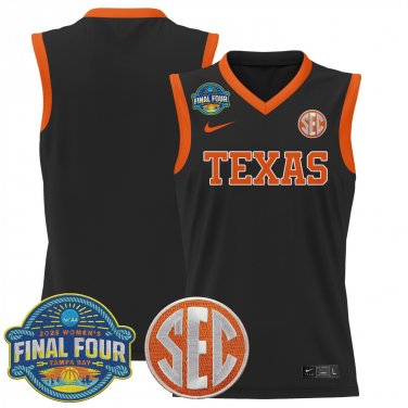 Team  Texas Longhorns 2025 Sec Final Four Patch Stitched Black