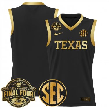 Team  Texas Longhorns 2025 Sec Final Four Patch Stitched Black Gold