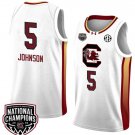 Tessa Johnson  #5 South Carolina 2024 NCAA White Yellow