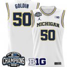 Vladislav Goldin  #50 Michigan Wolverines 2025 Big Ten Champions White