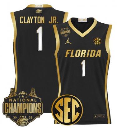 Walter Clayton Jr  #1 Florida Gators 2025 National Champions Black Gold