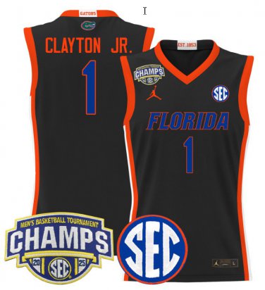 Walter Clayton Jr  #1 Florida Gators 2025 Tournament Champions Patch Black