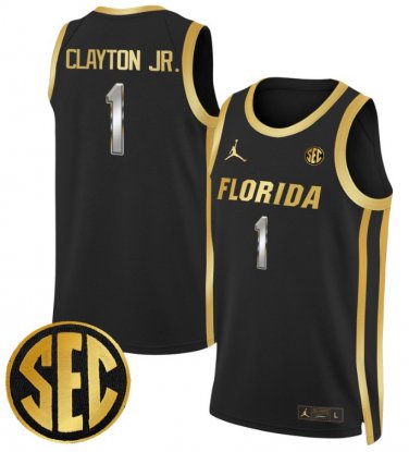 Walter Clayton Jr  #1 Florida Gators Swingman Stitched Black Gold