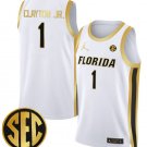 Walter Clayton Jr  #1 Florida Gators Swingman Stitched White Gold