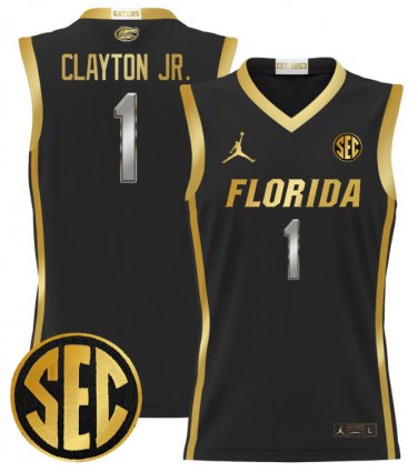 Walter Clayton Jr  #15 Florida Gators 2024 Lightweight Black Gold