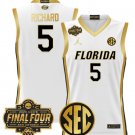 Will Richard  #5 Florida Gators 2025 Final Four Patch Stitched White Gold