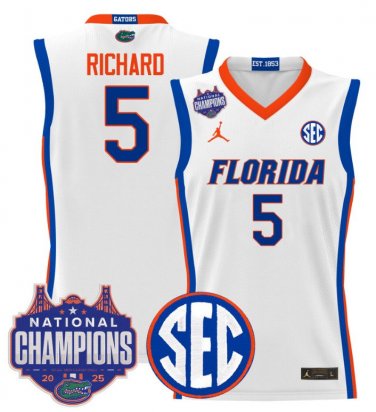 Will Richard  #5 Florida Gators 2025 National Champions Patch White