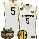 Will Richard  #5 Florida Gators 2025 National Champions Patch White Gold