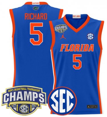 Will Richard  #5 Florida Gators 2025 SEC Champions Stitched Royal