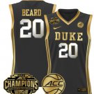 Wo Alana Beard  #20 Duke Blue Devils 2025 ACC Champions Black Gold