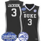 Wo Ashlon Jackson  #3 Duke Blue Devils 2025 ACC Champions Black