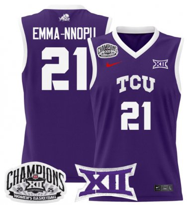 Wo Emma Nnopu  #21 TCU Horned Frogs 2025 Champions Purple