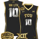 Wo Hailey Van Lith  #10 TCU Horned Frogs 2025 Champions Black Gold