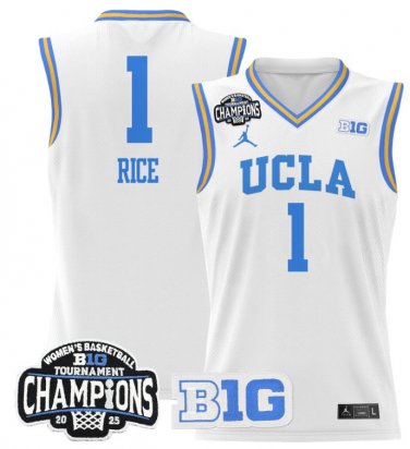 Wo Kiki Rice  #1 UCLA Bruins 2025 Champions White