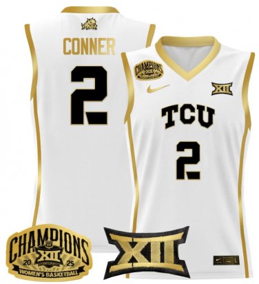 Wo Madison Conner  #2 TCU Horned Frogs 2025 Champions White Gold