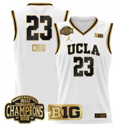 Wo Natalie Chou  #23 UCLA Bruins 2025 Champions White Gold