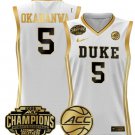 Wo Oluchi Okananwa  #5 Duke Blue Devils 2025 ACC Champions White Gold