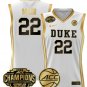 Wo Taina Mair  #22 Duke Blue Devils 2025 ACC Champions White Gold