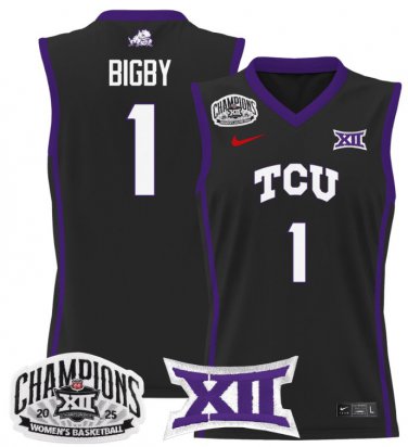 Wo Taylor Bigby  #1 TCU Horned Frogs 2025 Champions Black