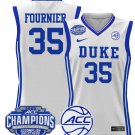 Wo Toby Fournier  #35 Duke Blue Devils 2025 ACC Champions White