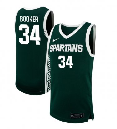 Xavier Booker  #34 Michigan State Spartans NIL Green