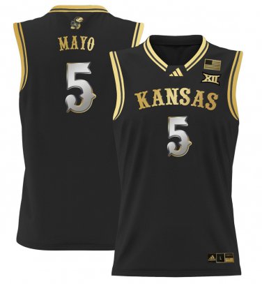 Zeke Mayo  #5 Kansas Jayhawks 2024 Lightweight Black Gold