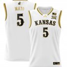 Zeke Mayo  #5 Kansas Jayhawks 2024 Lightweight White Gold
