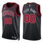 Bulls #00 Custom Name And Number Black Stripes