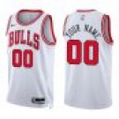 Bulls #00 Custom Name And Number White