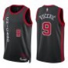 Bulls #9 Nikola Vucevic Black City
